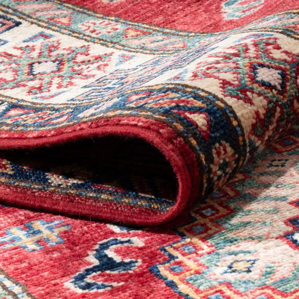 Biegacz Dywan Ziegler - Kazak - 302 x 80 cm - czerwony