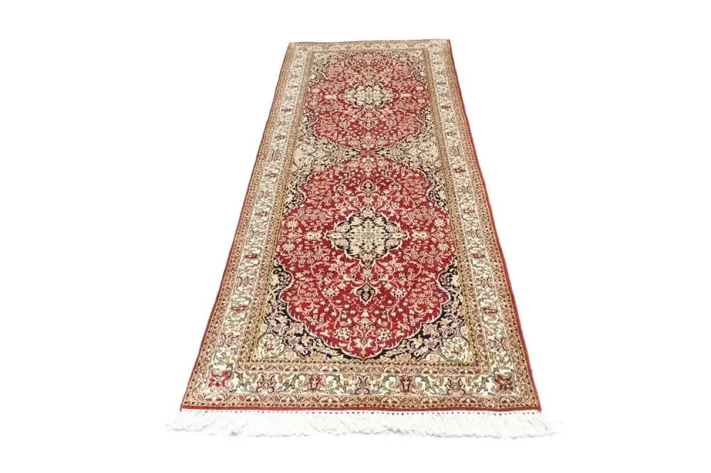 Biegacz Jedwabny dywan - Kashmir Silk - 237 x 80 cm - czerwony