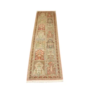 Biegacz Jedwabny dywan - Kashmir Silk - 305 x 79 cm - brązowy