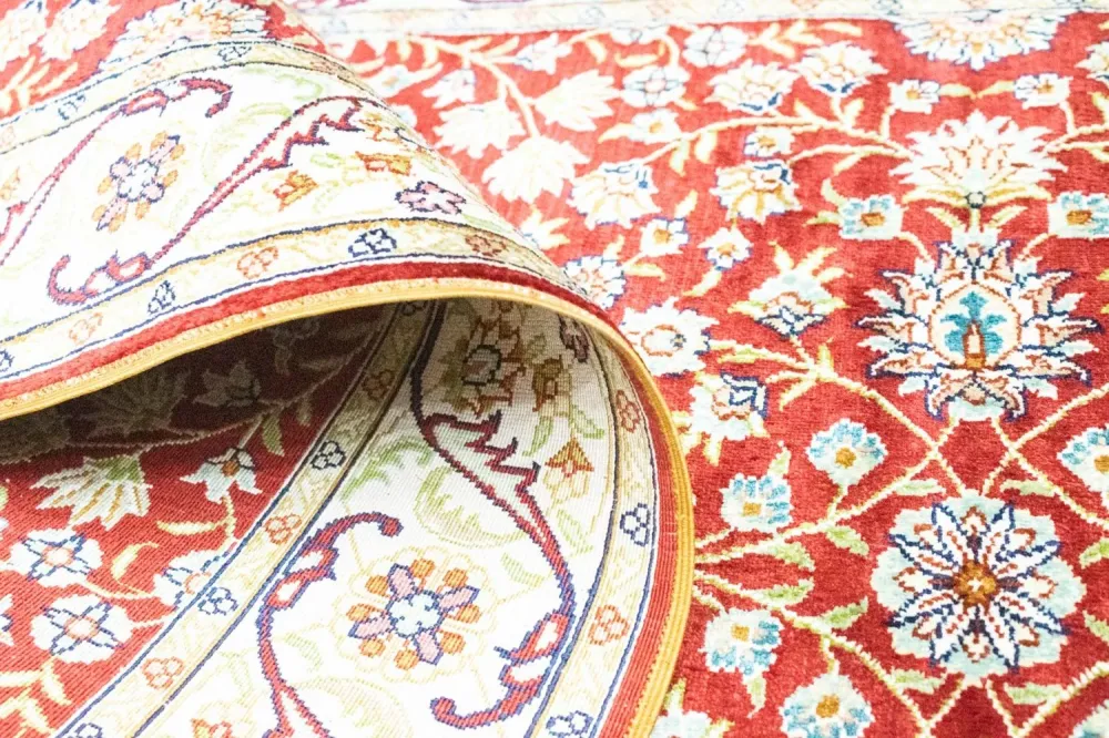 Biegacz Orientalny dywan - Hereke - 300 x 78 cm - czerwony