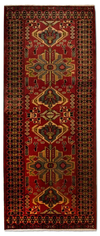 Biegacz Perski dywan - Nomadyczny - 200 x 82 cm - czerwony