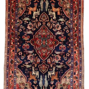 Biegacz Perski dywan - Nomadyczny - 237 x 127 cm - ciemnoniebieski