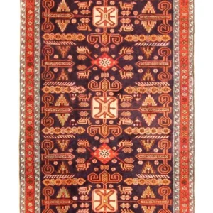 Biegacz Perski dywan - Nomadyczny - 280 x 130 cm - ciemnoniebieski