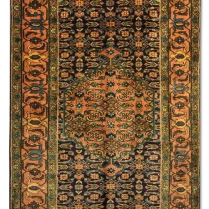 Biegacz Perski dywan - Nomadyczny - 284 x 143 cm - ciemnoniebieski