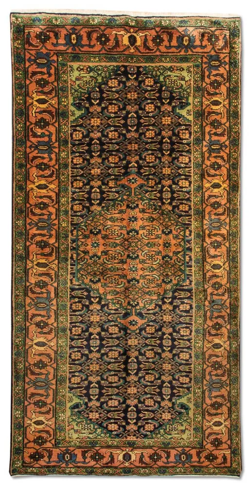 Biegacz Perski dywan - Nomadyczny - 284 x 143 cm - ciemnoniebieski