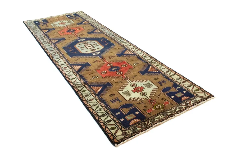 Biegacz Perski dywan - Nomadyczny - 295 x 102 cm - niebieski