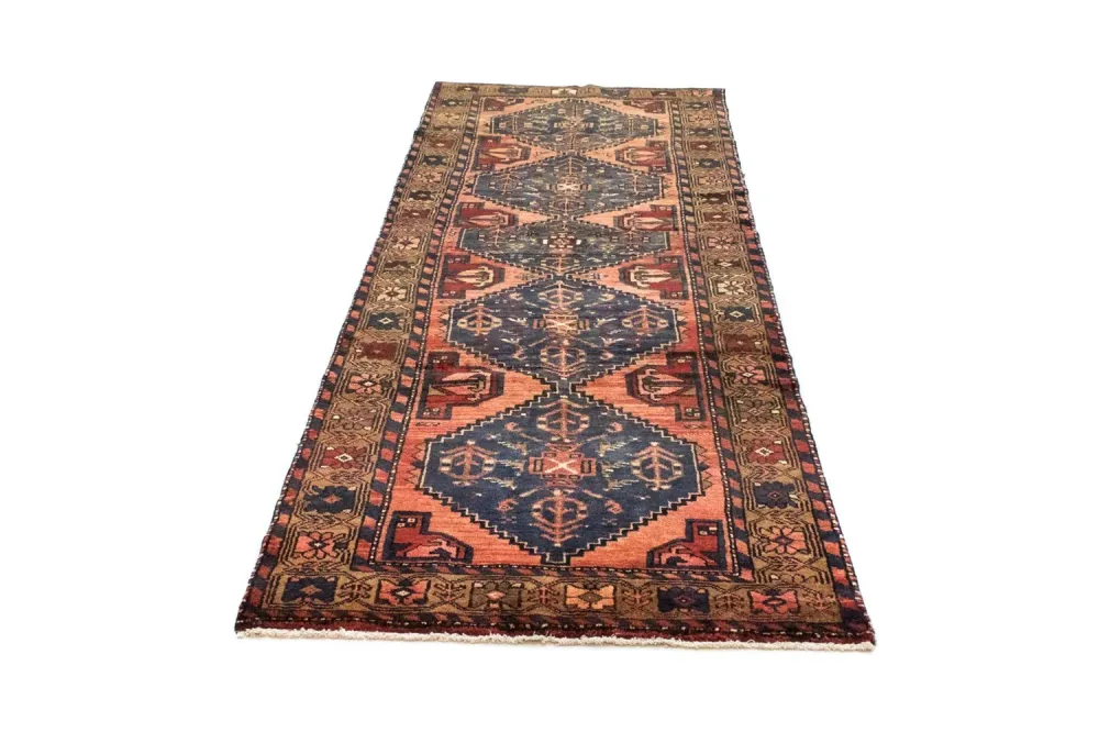 Biegacz Perski dywan - Nomadyczny - 295 x 104 cm - niebieski