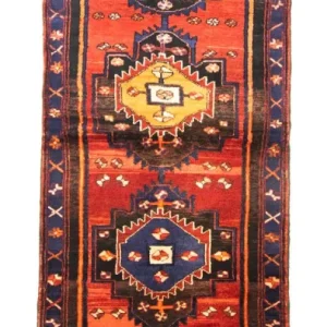 Biegacz Perski dywan - Nomadyczny - 302 x 104 cm - niebieski