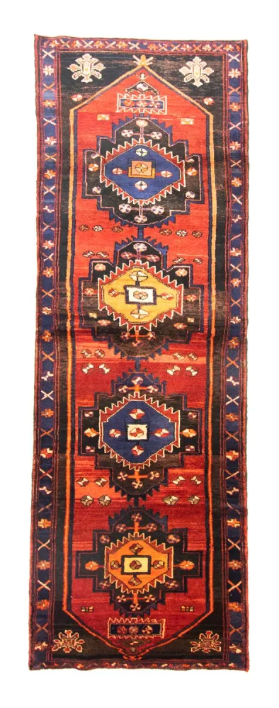 Biegacz Perski dywan - Nomadyczny - 302 x 104 cm - niebieski