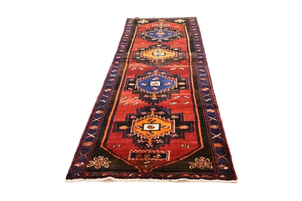 Biegacz Perski dywan - Nomadyczny - 302 x 104 cm - niebieski
