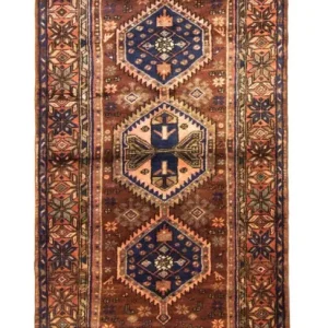 Biegacz Perski dywan - Nomadyczny - 303 x 115 cm - niebieski