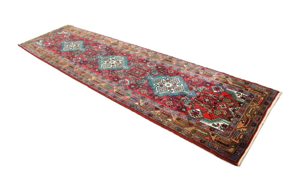 Biegacz Perski dywan - Nomadyczny - 317 x 82 cm - czerwony