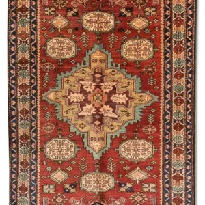 Biegacz Perski dywan - Nomadyczny - 329 x 138 cm - czerwony