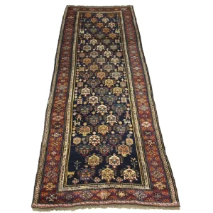 Biegacz Perski dywan - Nomadyczny - 331 x 113 cm - niebieski