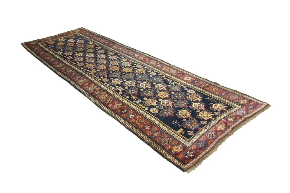Biegacz Perski dywan - Nomadyczny - 331 x 113 cm - niebieski