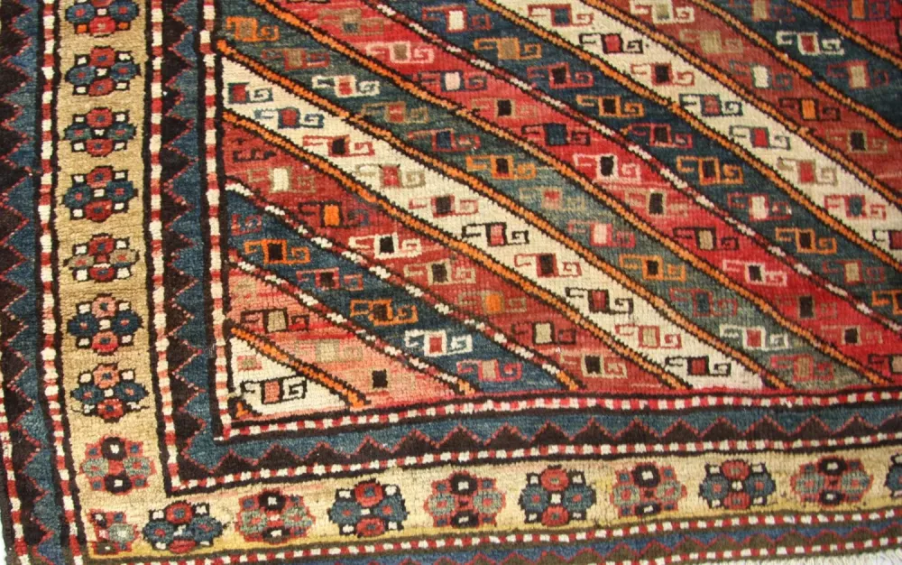 Biegacz Perski dywan - Nomadyczny - 373 x 120 cm - niebieski