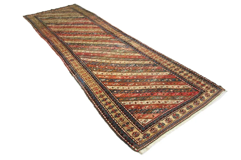Biegacz Perski dywan - Nomadyczny - 373 x 120 cm - niebieski