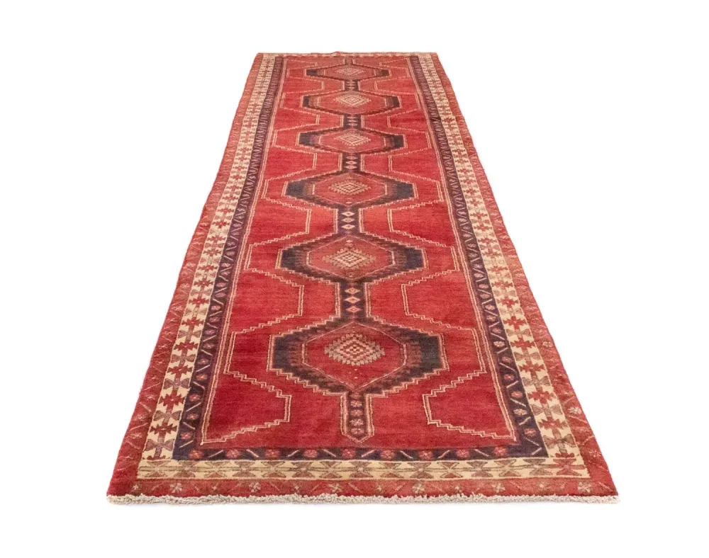 Biegacz Perski dywan - Nomadyczny - 393 x 104 cm - czerwony