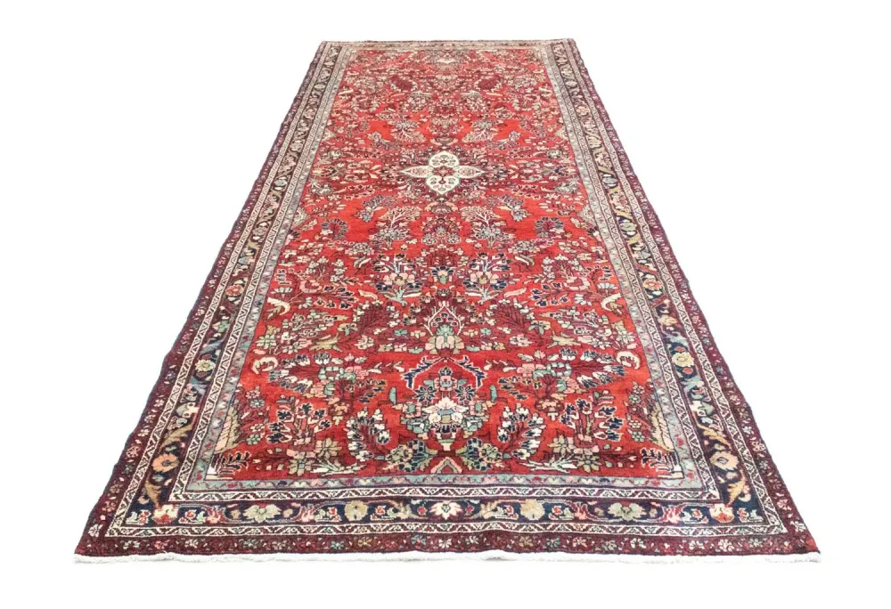 Biegacz Perski dywan - Nomadyczny - 405 x 150 cm - czerwony