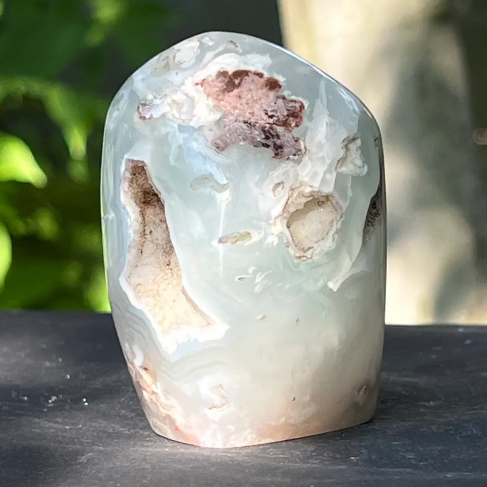 Chalcedon z niebiesko-zielonym chromem z Zimbabwe -forma wolna| Wzór 11