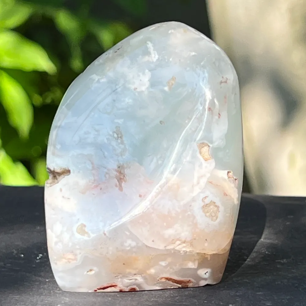 Chalcedon z niebiesko-zielonym chromem z Zimbabwe -forma wolna| Wzór 11