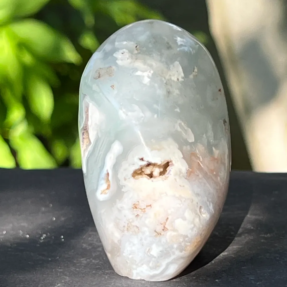 Chalcedon z niebiesko-zielonym chromem z Zimbabwe -forma wolna| Wzór 11