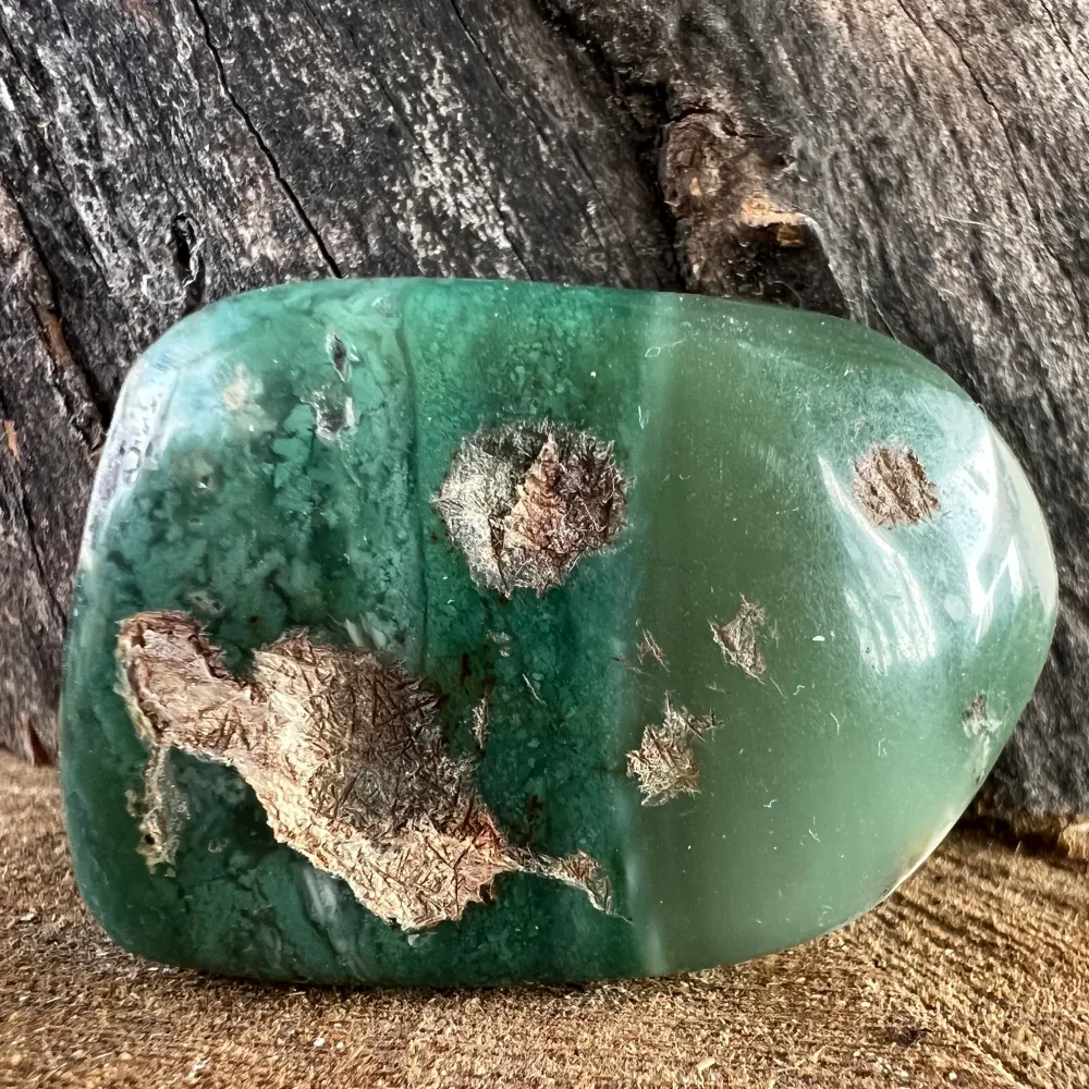 Crisopraz Emerald Palmstone Model 20 z Zimbabwe