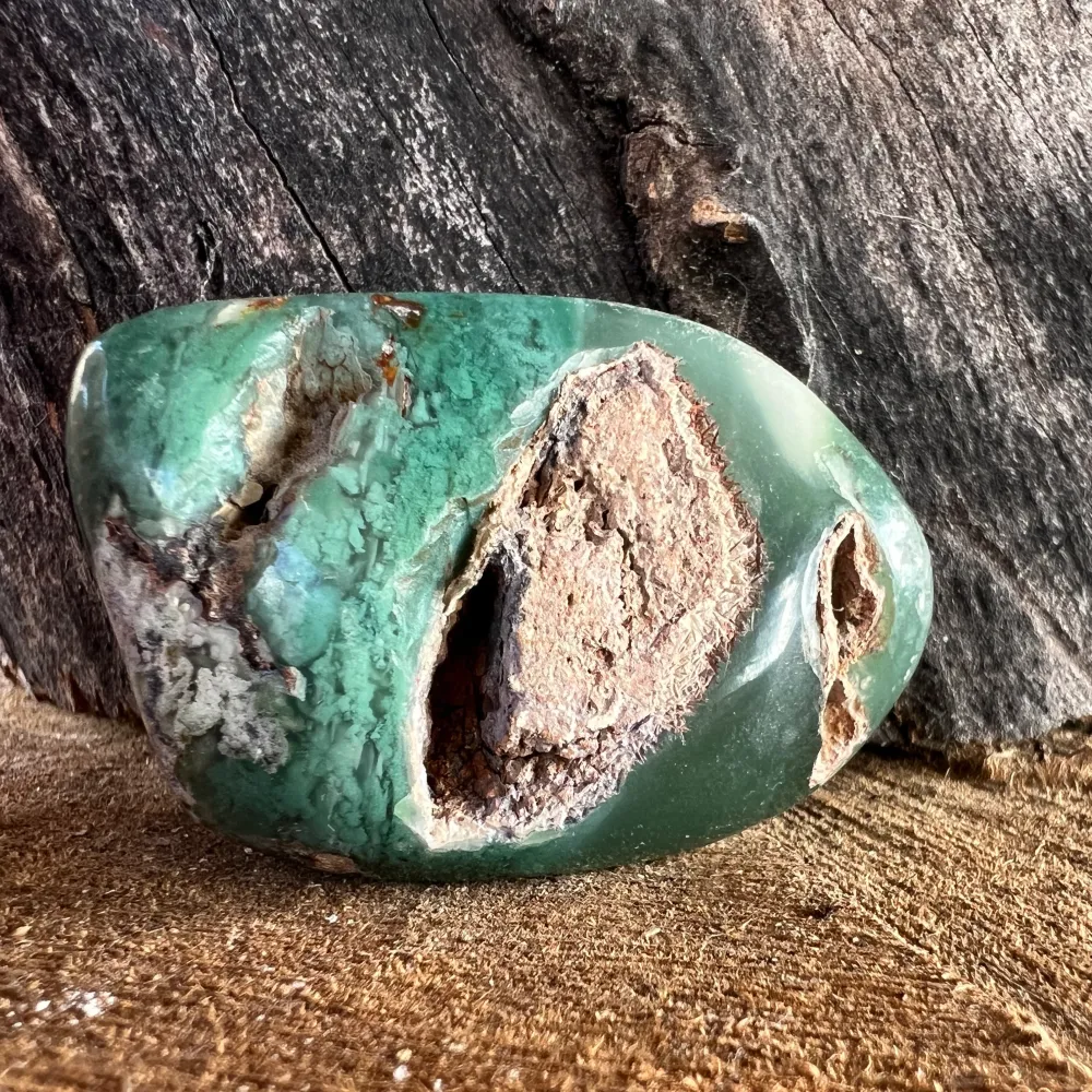 Crisopraz Emerald Palmstone Model 20 z Zimbabwe