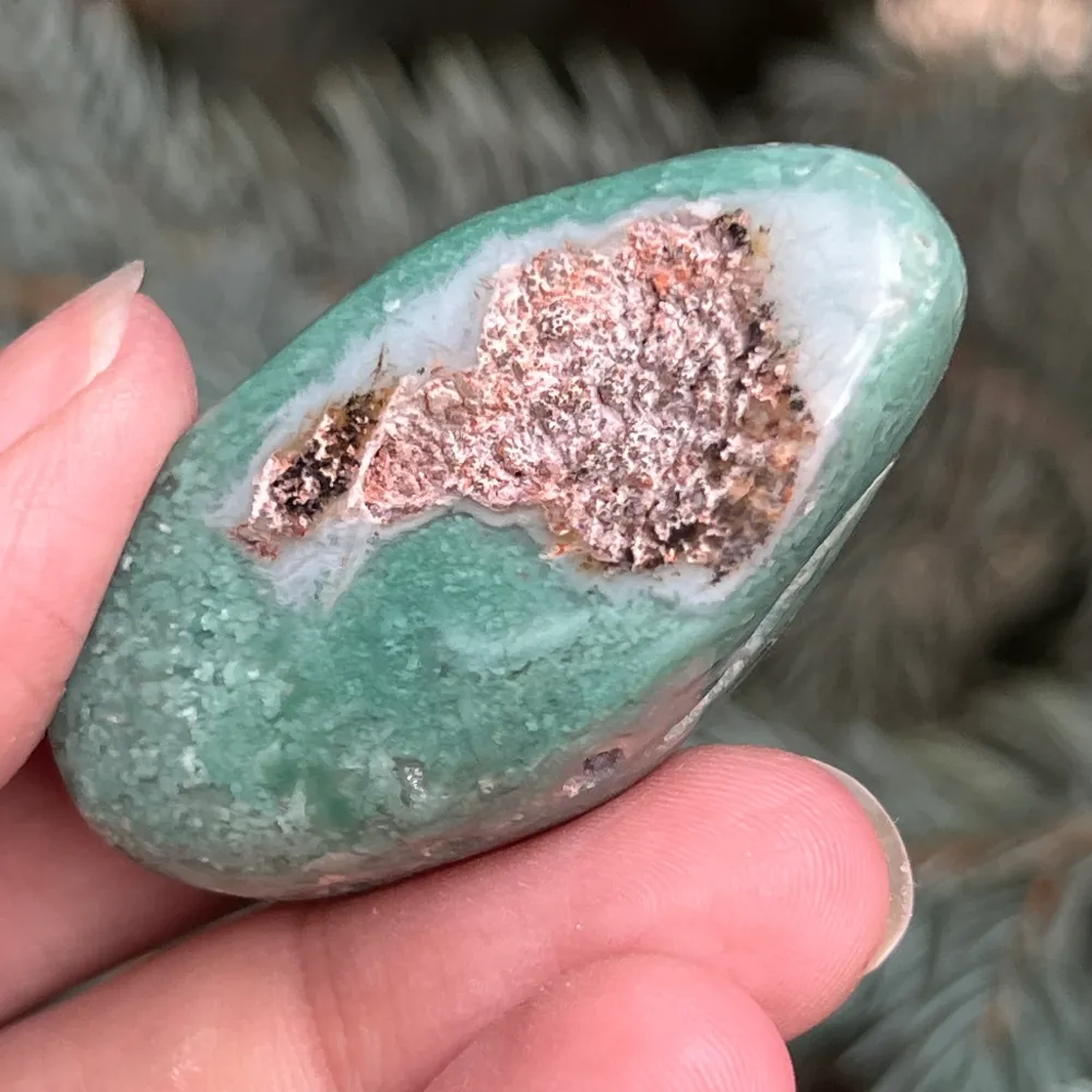 Crisopraz Emerald Palmstone Model 12 z Zimbabwe