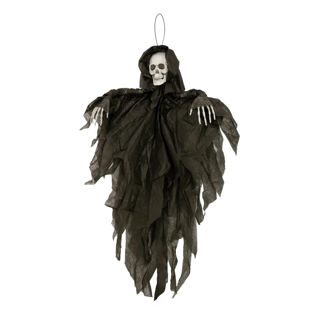 Dekoracja Halloween wiszący Duch Szkielet czarny