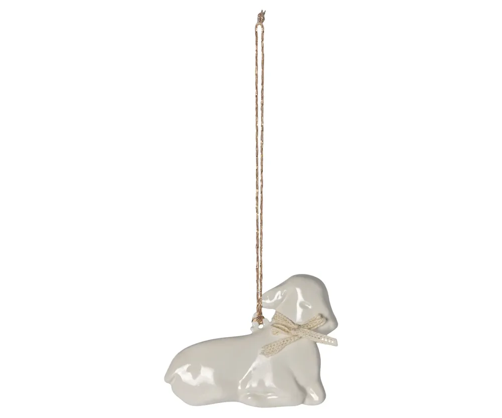 Dekoracja wielkanocna - baranek lamb - white Maileg