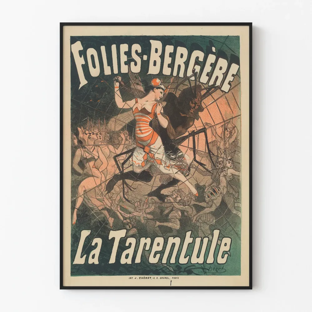 Dekoracyjny plakat Folies Bergère La Tarentule vintage