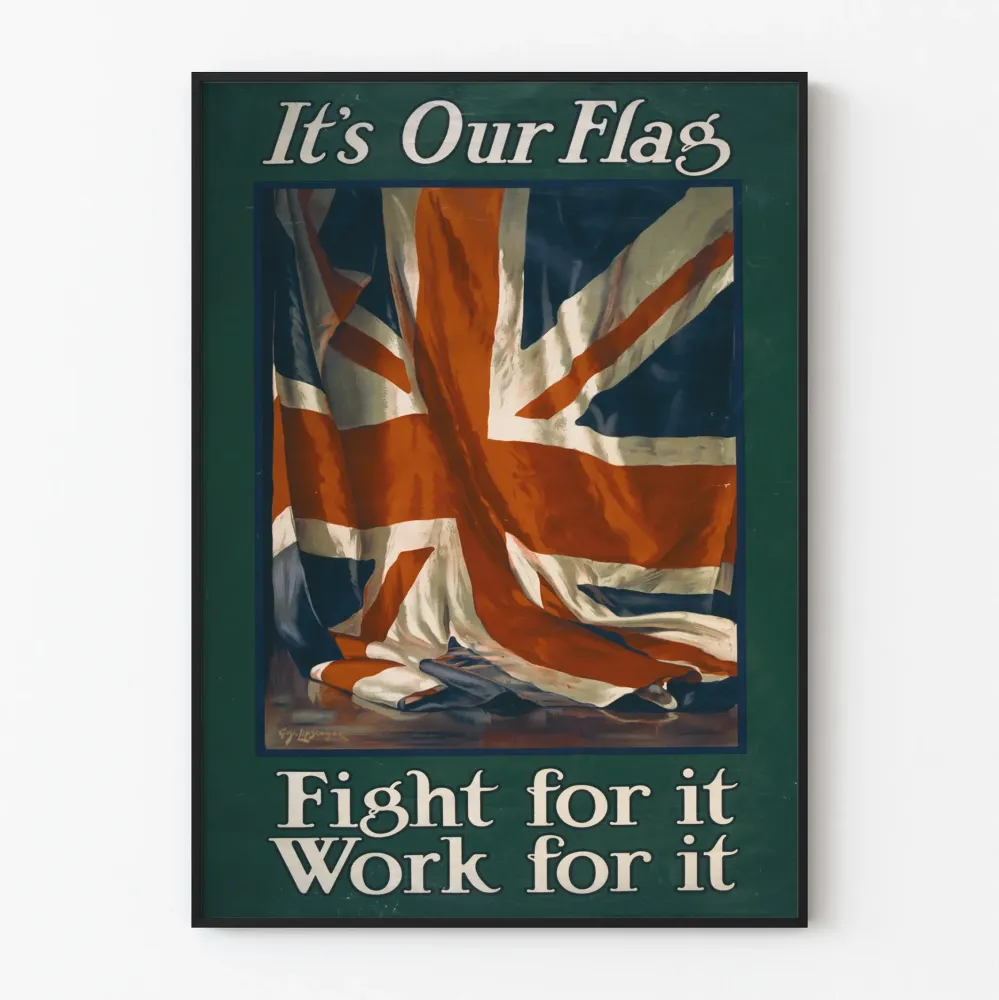 Dekoracyjny plakat It's Our Flag - Flaga i patriotyczny slogan brytyjski