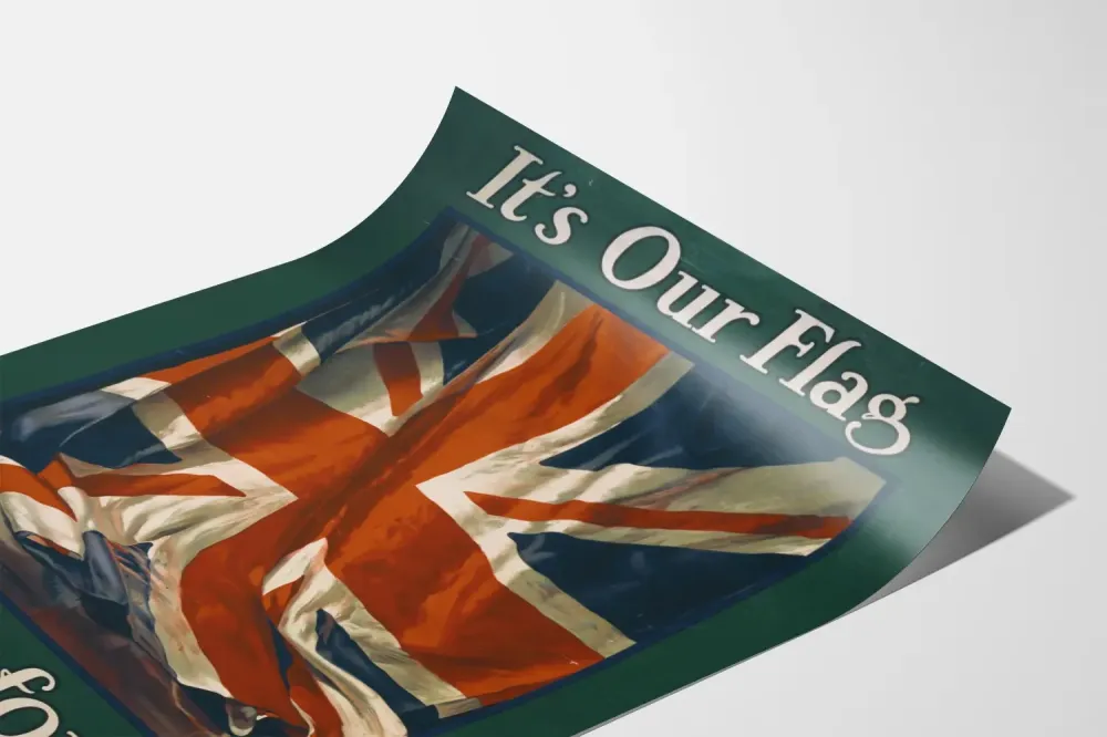Dekoracyjny plakat It's Our Flag - Flaga i patriotyczny slogan brytyjski