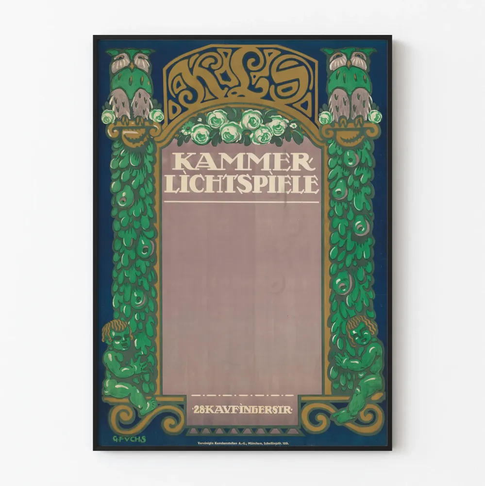 Dekoracyjny plakat Kammer Lichtspiele - styl secesyjny