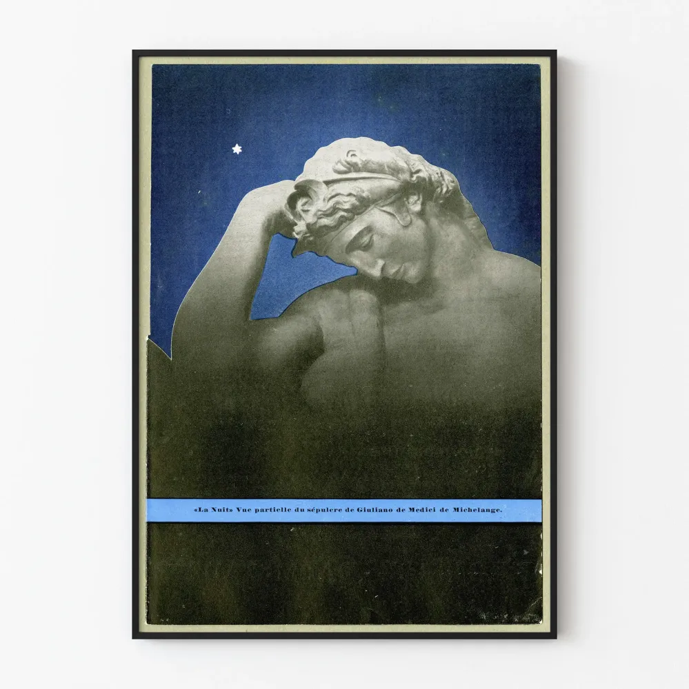 Dekoracyjny plakat Noc – Szczegół z grobowca Giuliano de’ Medici