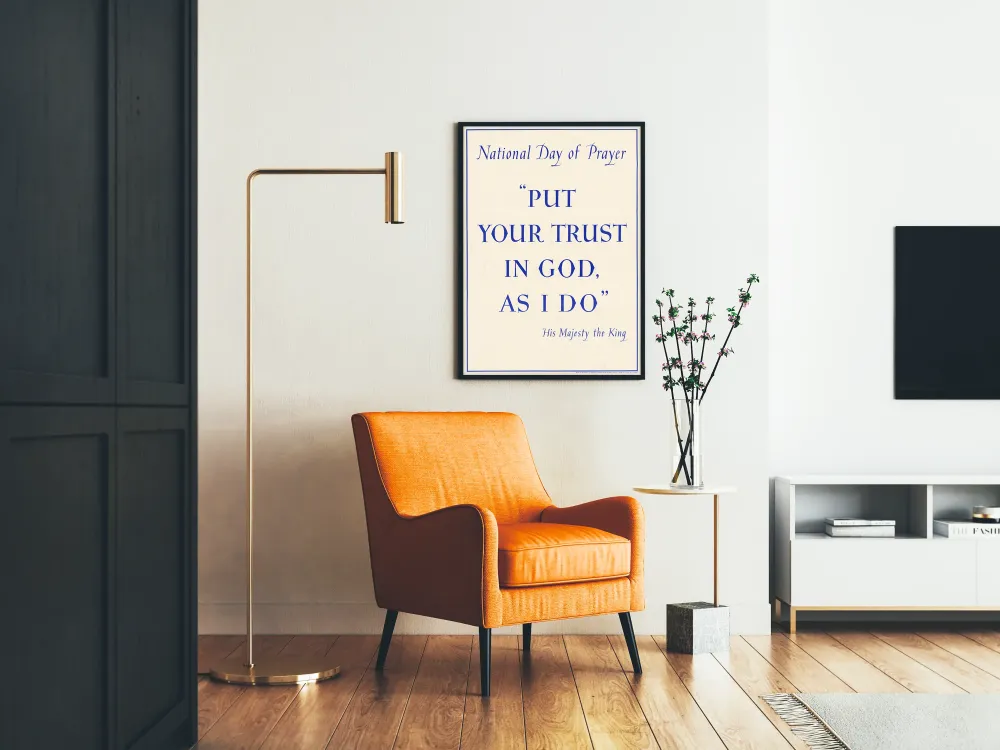 Dekoracyjny plakat z okazji Narodowego Dnia Modlitwy - Inspirujący cytat