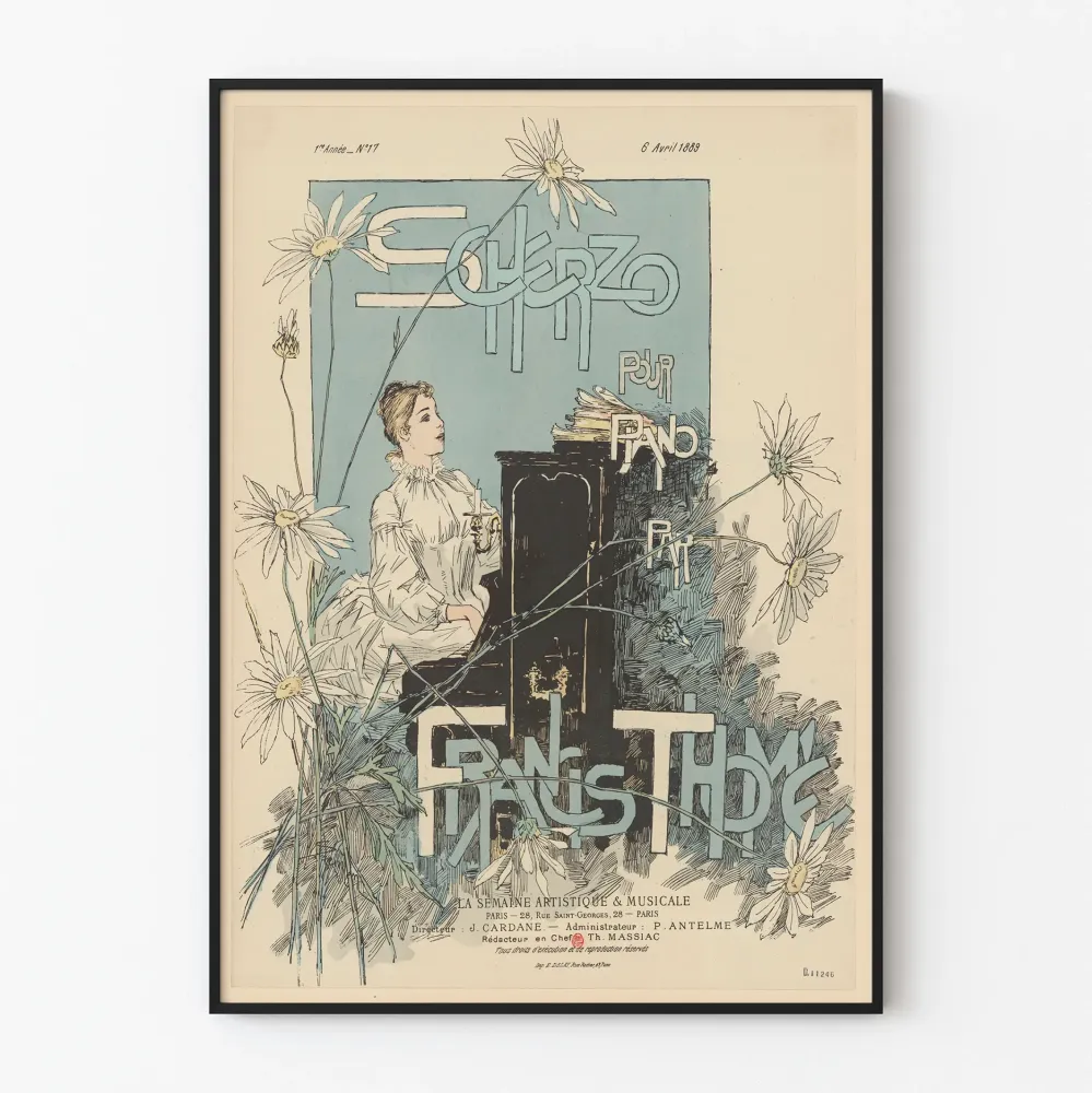 Dekoracyjny plakat Scherzo na fortepian autorstwa Francisa Thome