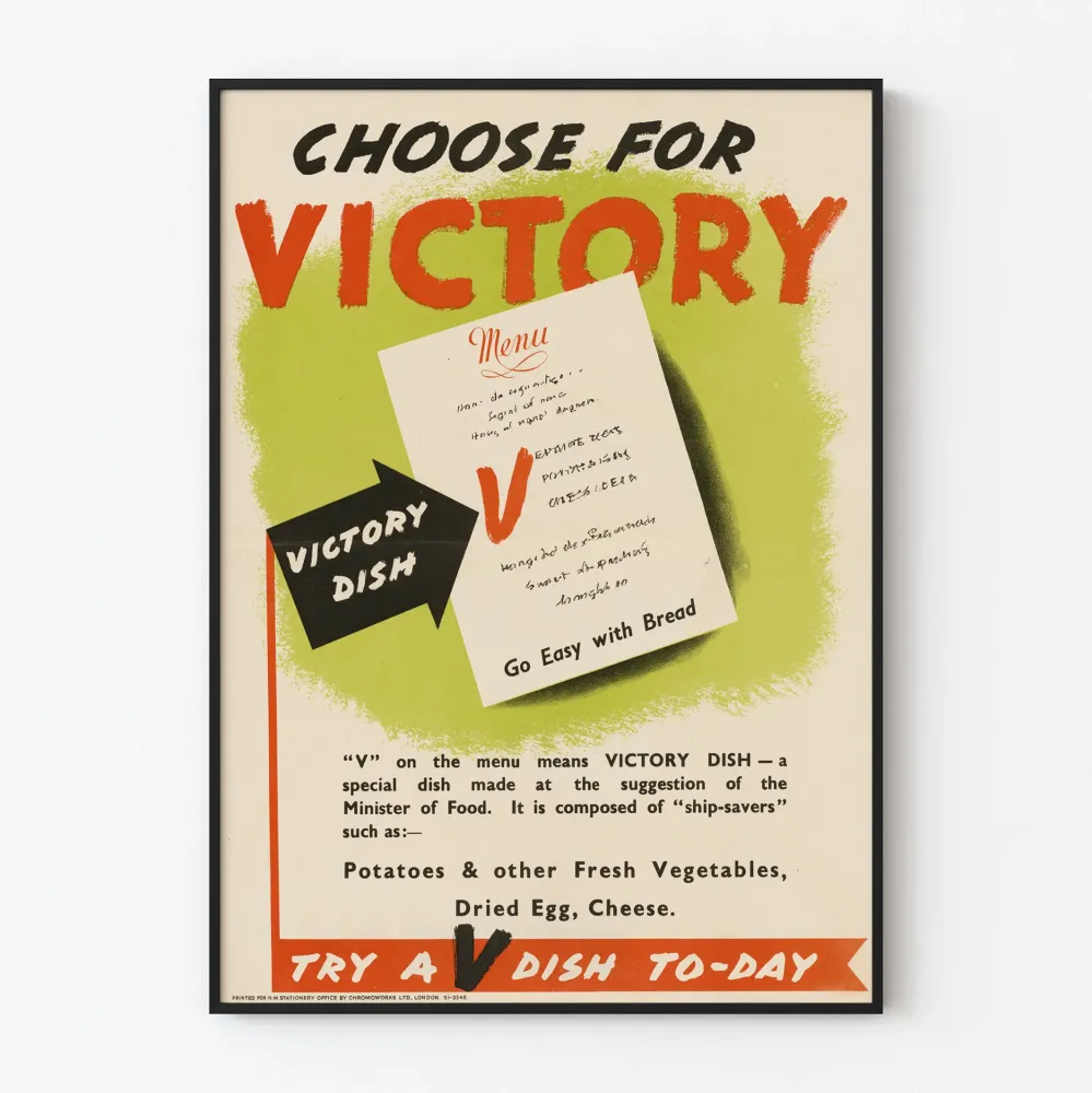 Dekoracyjny plakat vintage "Choose Victory" - Plakat kuchenny retro Artem Legrand
