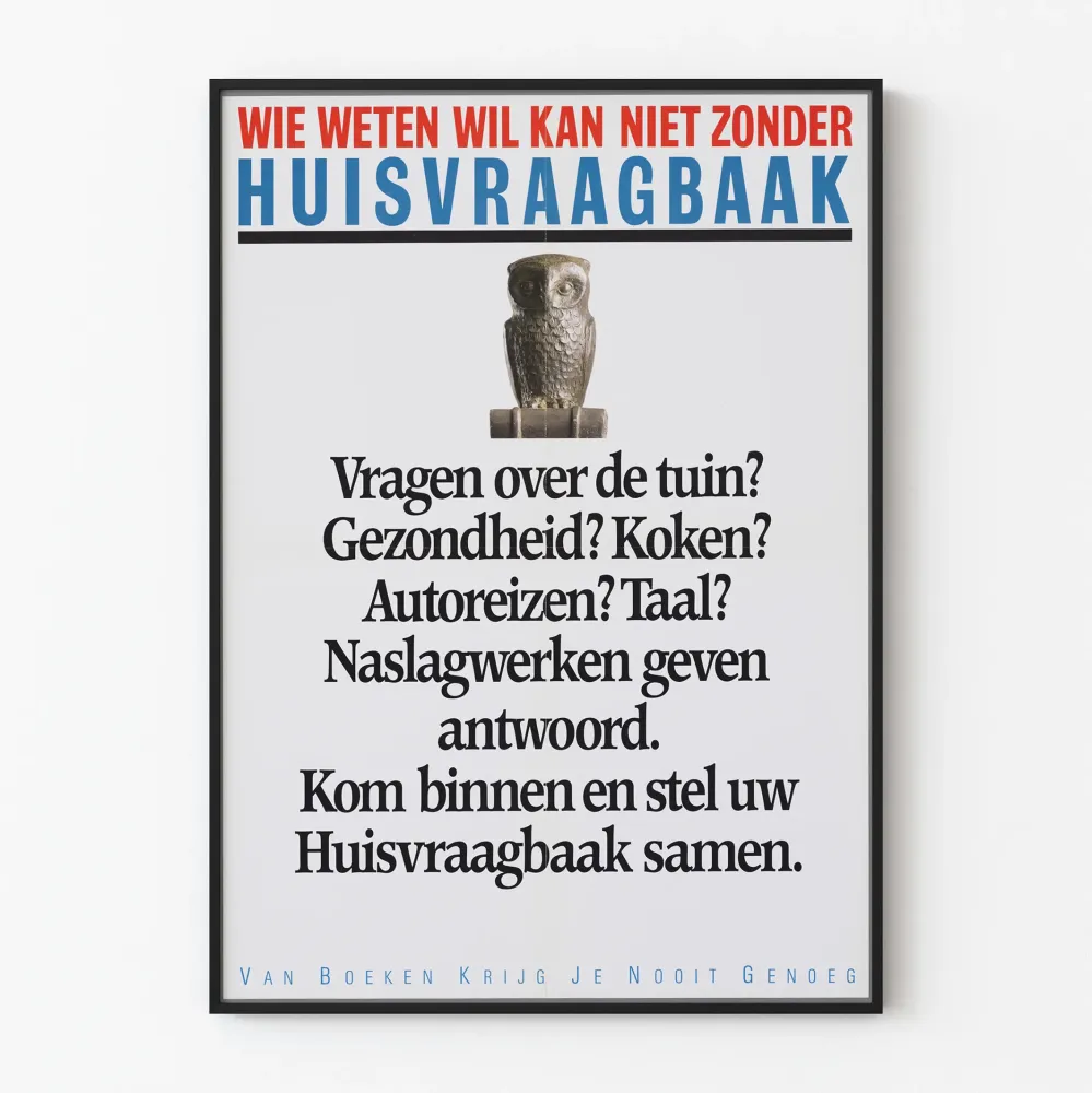 Dekoracyjny plakat vintage informacyjny w języku niderlandzkim