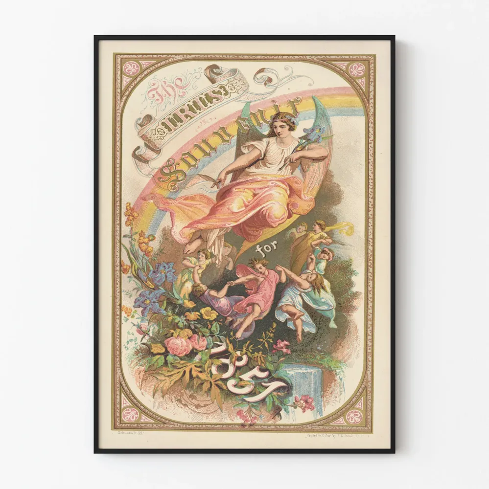 Dekoracyjny plakat vintage Iris Souvenir na rok 1851