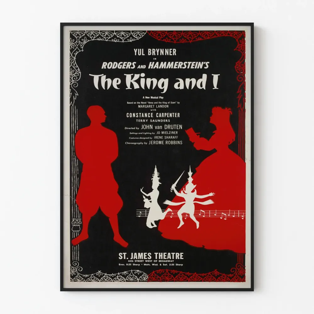 Dekoracyjny plakat vintage King and I