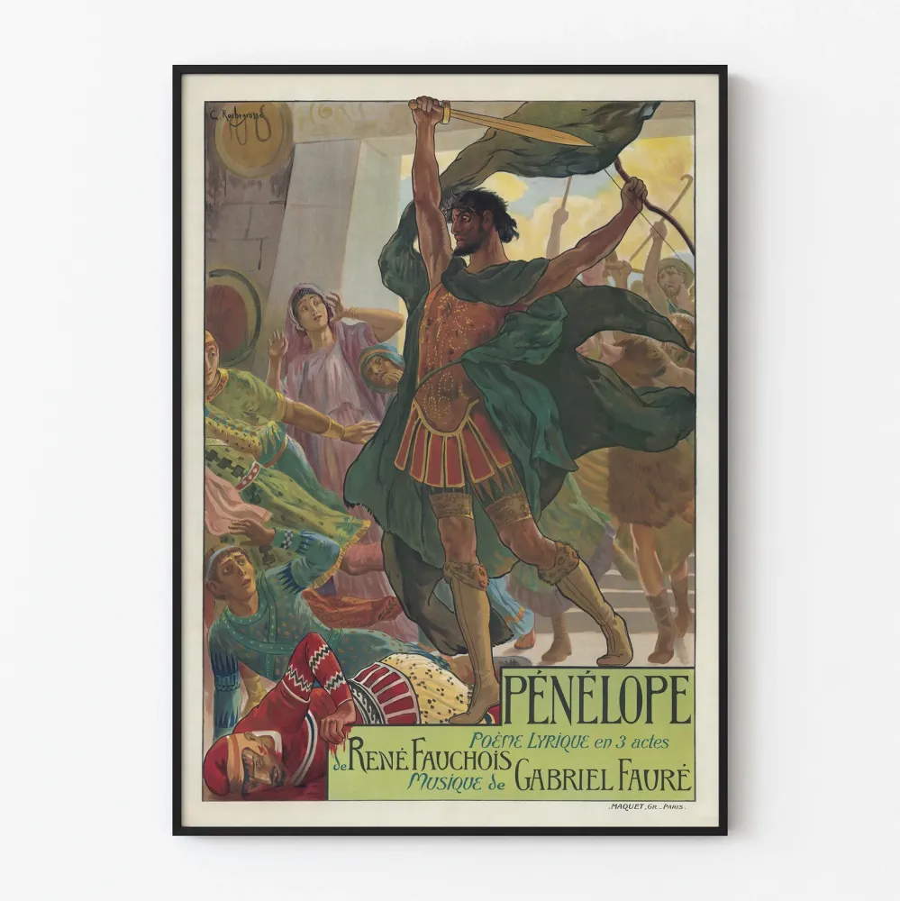 Dekoracyjny plakat vintage „Pénélope” – poem liryczny w 3 aktach
