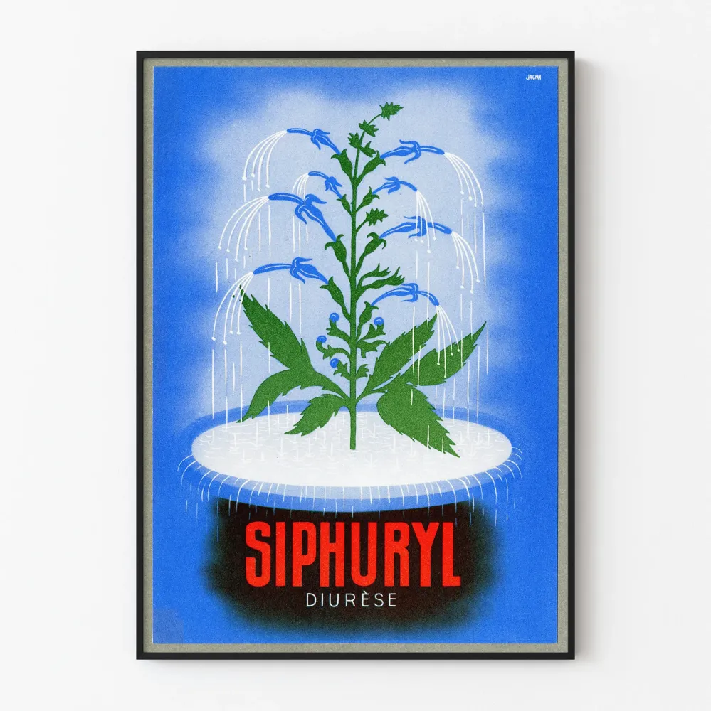 Dekoracyjny plakat vintage Siphuryl Diurèse