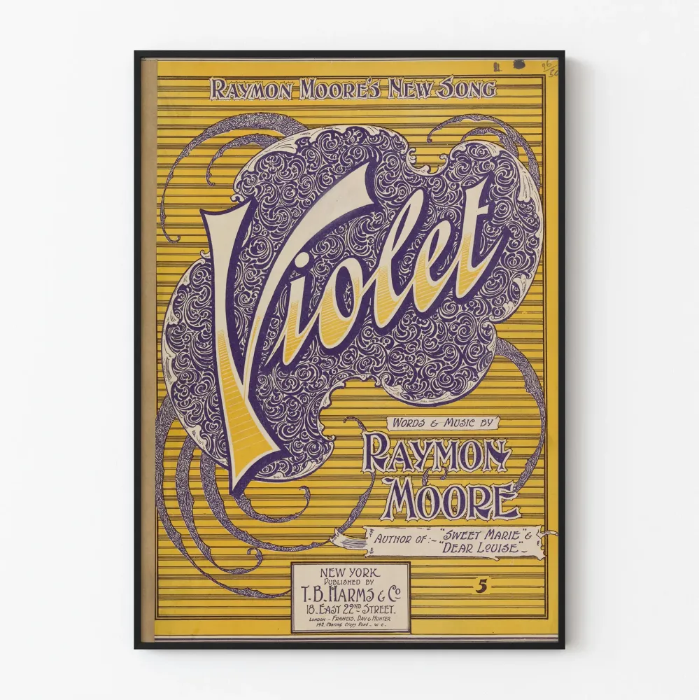 Dekoracyjny plakat vintage „Violet” autorstwa Raymon Moore