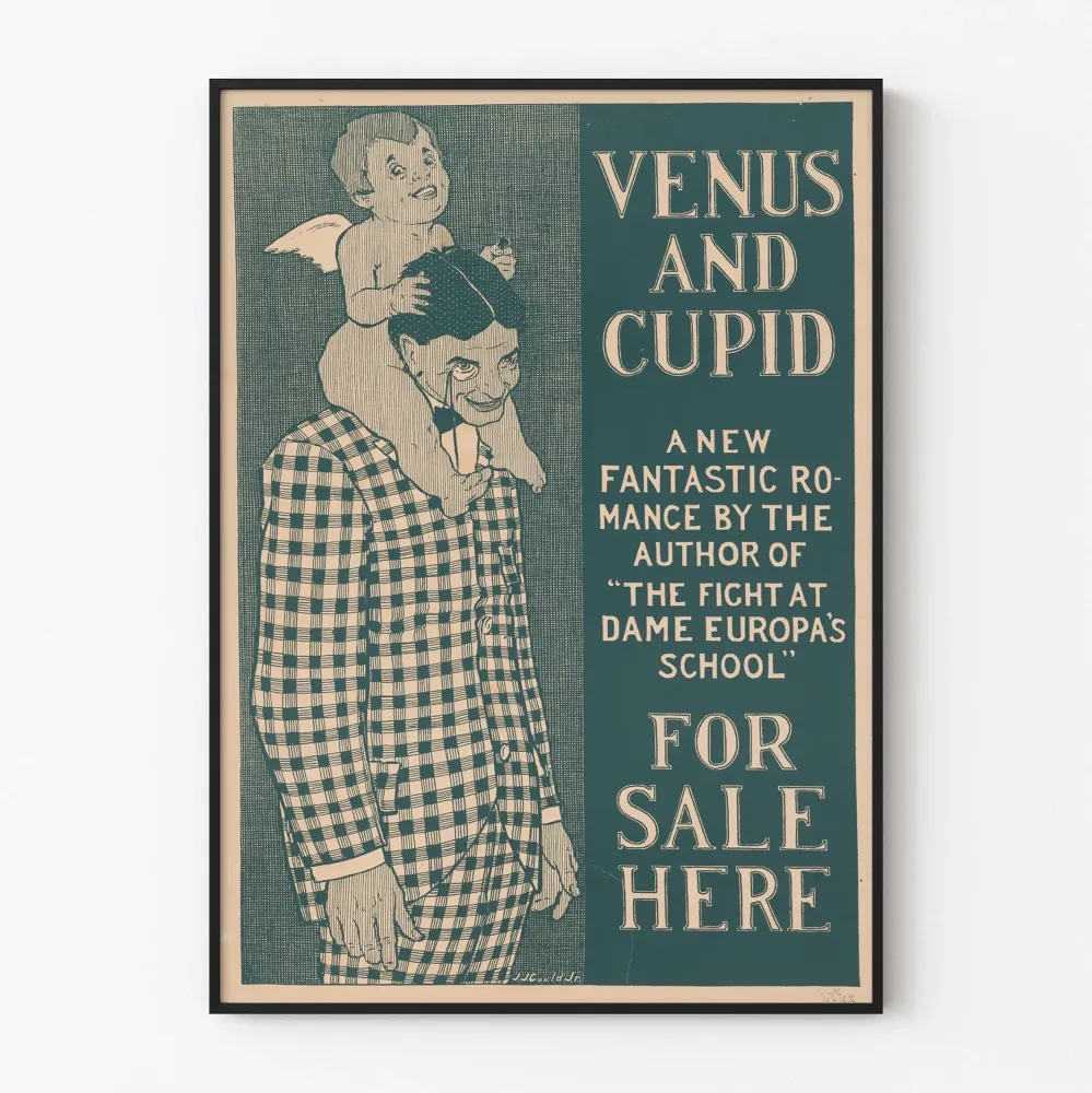 Dekoracyjny plakat vintage Wenus i Kupidyna