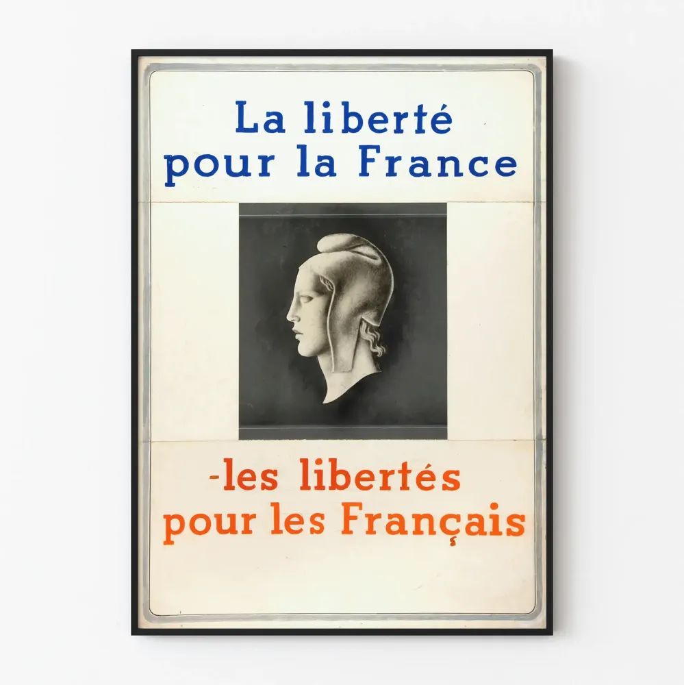 Dekoracyjny plakat Wolność dla Francji - Styl patriotyczny vintage