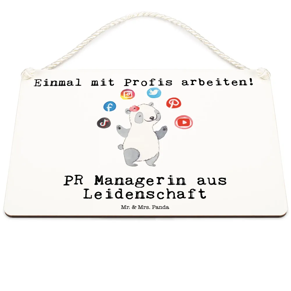 Dekoracyjny znak PR Managerka Pasja