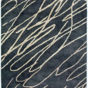 Designerski dywan - 180 x 121 cm - niebieski