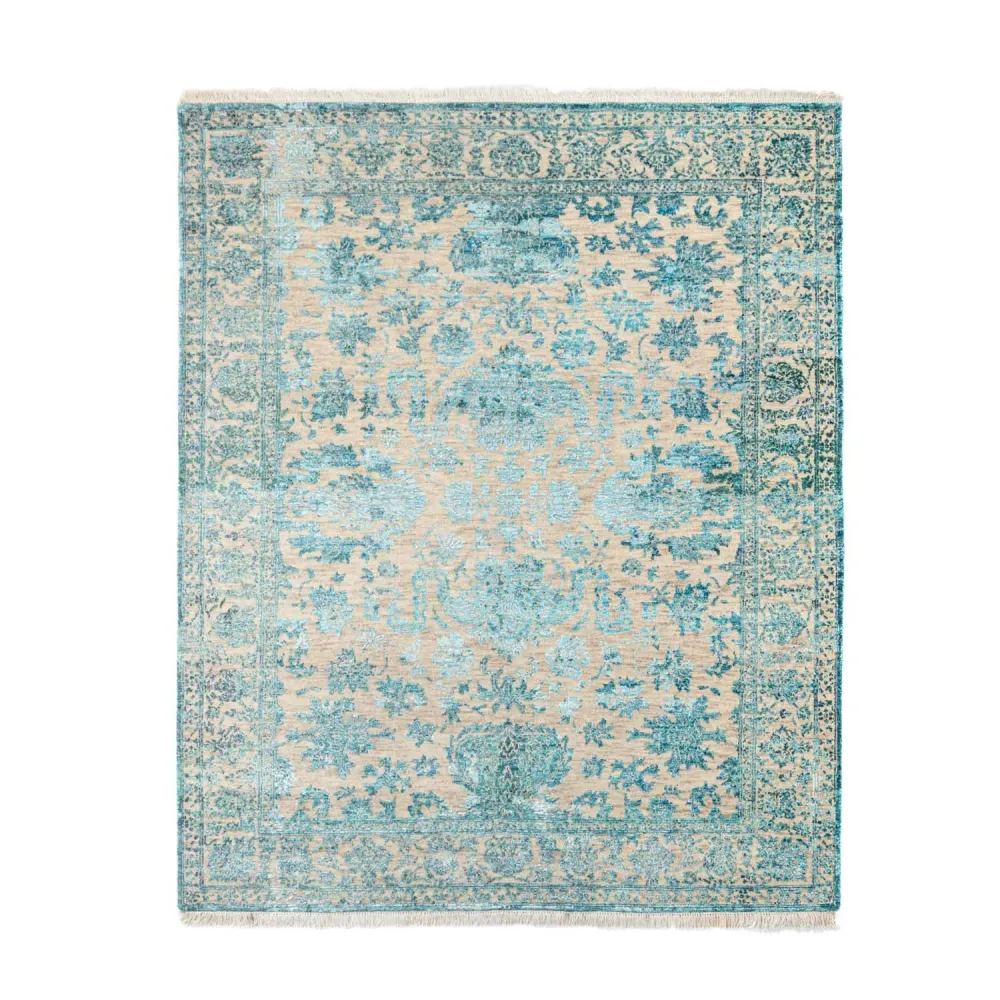 Designerski dywan - 188 x 136 cm - turkusowy